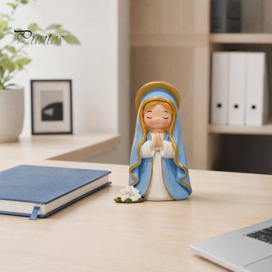 Statua da Giardino in Resina, Statuine di Bambine Carine, Mini Statuetta da Collezione in Preghiera, Decorazione per Camera da Letto Piccole Statue Ornamenti per Casa Ufficio Scrivania