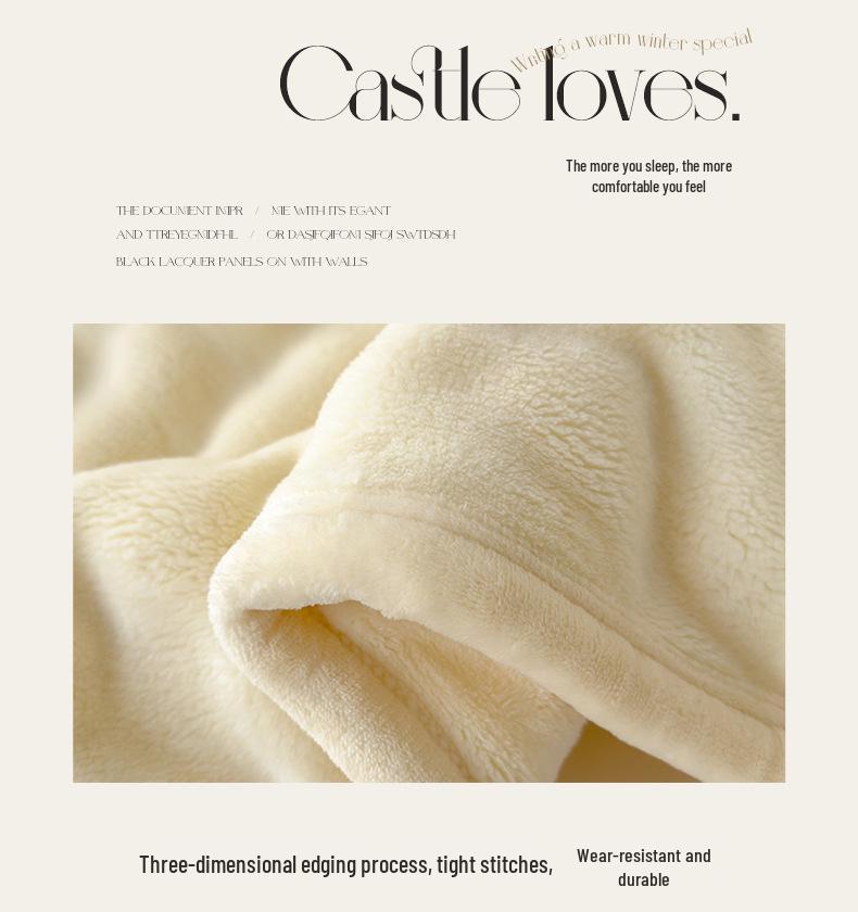 Luxurious Rabbit Fur Plush Blanket - Thick Milk Velvet Sofa Throw & Shawl