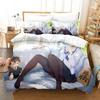 3D Anime The Ryuo's Work Is Never Done! Printed Bed Set Duvet Cover Pillowcase Bedding Set Bed Linen Sheet Quilt Cover Full Size