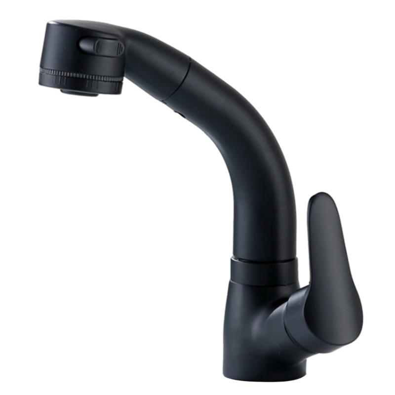 Bathroom Pull Out Faucet Lift Up And Down Basin Faucet Rotatable Mixer Tap Stretchable Lavatory Sink Mixer Faucet