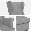 Armchair with Ottoman 2 Pcs. Light Gray Velvet
