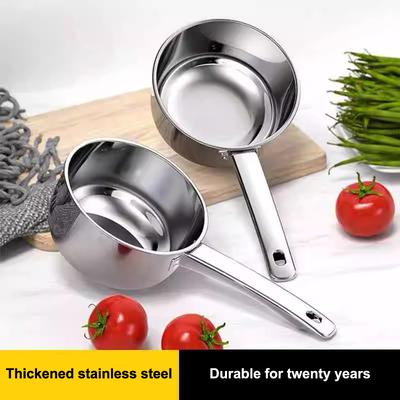 Stainless Steel Water Ladle Pan Pot Thickening Non-stick Suop Pan With Handle Or Plastic Ladle Household Kitchen Cooking Gadgets