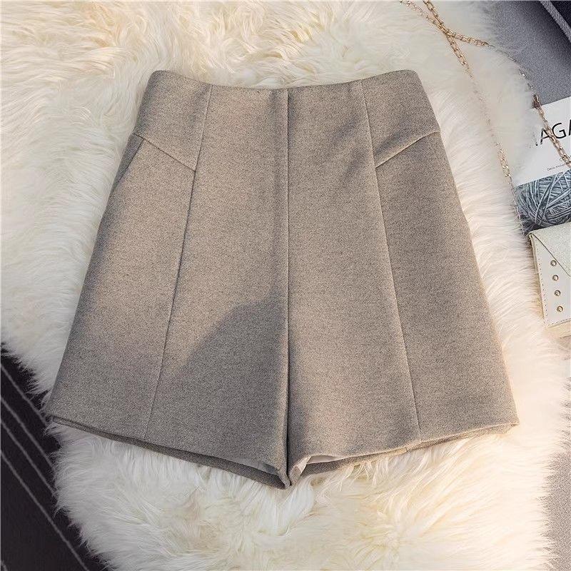 Women's High Waist Wide Leg Chiffon Shorts - Korean Style A-line White Casual Pants for Spring/Summer 2026
