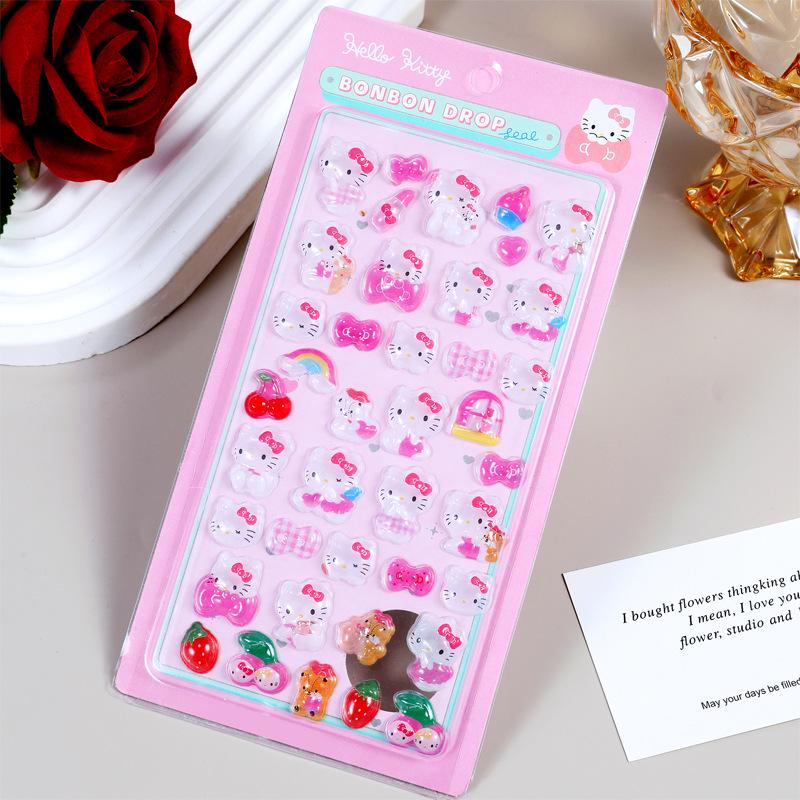 Upgraded Sanrio 3D Embossed Animal Stickers for Kids