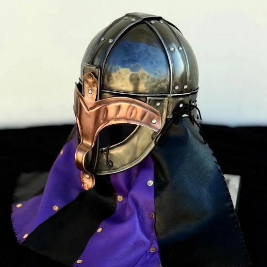 Handmade 18-Gauge Steel Viking Helmet Wearable Norse Replica