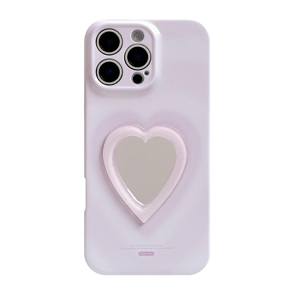 Love Mirror Three dimensional Suitable for IPhone16 Mobile Phone Case Apple 15promax Philin Soft 13 All Inclusive 14 Niche