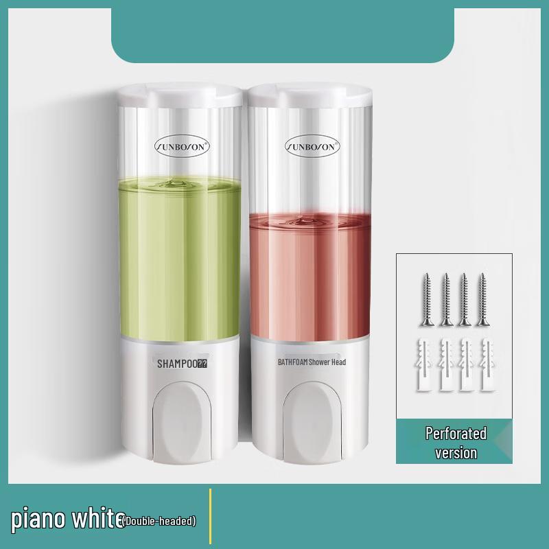 OIMG Double Head Wall-Mounted Plastic Soap Dispenser