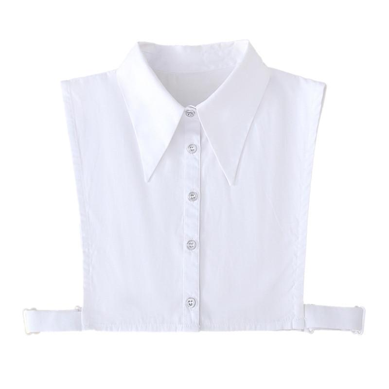 Fake Collar Blouse Shirt Solid Color Large Size With Versatile Inside Fake Collar Independent Packaging