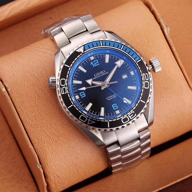 Купить Мужские автоматические механические часы GMT, черная керамика | Joom