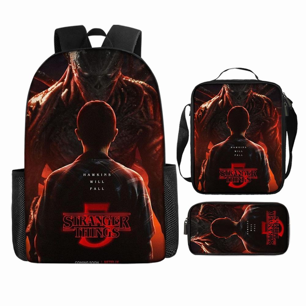 Stranger Things5 Rucsac pentru copii+geantă de umăr+etui pentru creioane KTB