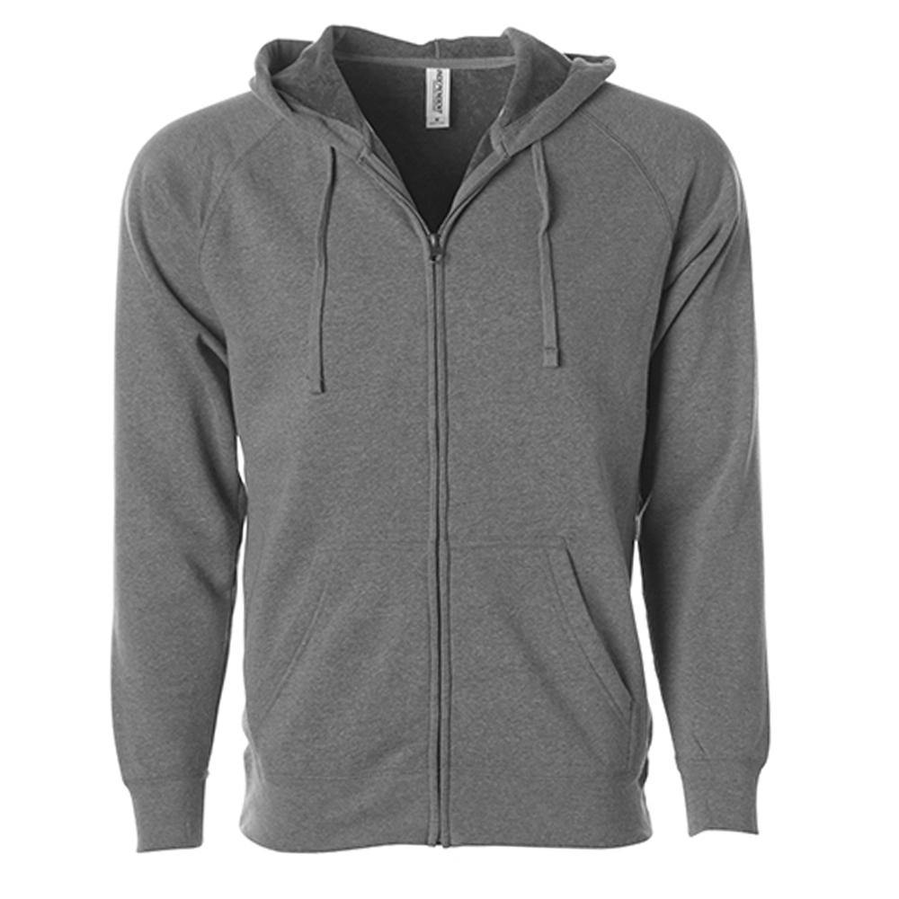 Independent Unisex Adult Midweight Zipped Raglan Hoodie