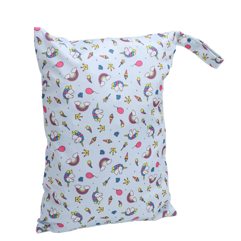 Diaper Bag Storage Pouch Waterproof Polyester Reusable Dual Zippers Diaper Wet Dry Bag T21