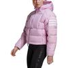 adidas Three Stripe Printed Hooded Short Down Jacket Women Jacket Pink HG3164