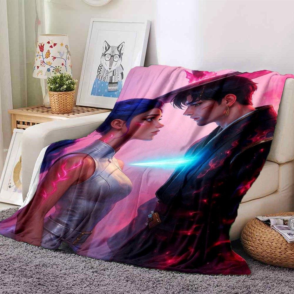 

1pc Hunter X Kopo group Themed Flannel Blanket Suitable for Bed, Home Decor, Graduation Gifts, Easter, Back to School, Christmas, All Season Use 80x120cm