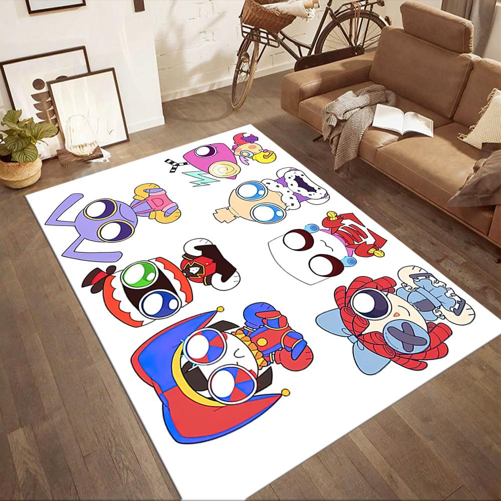 Digital Circus Carpet Perfect for Game Room Kitchen Dining Room Playrooms Antislip Carpet Anime Office Decor Spiritual Gift