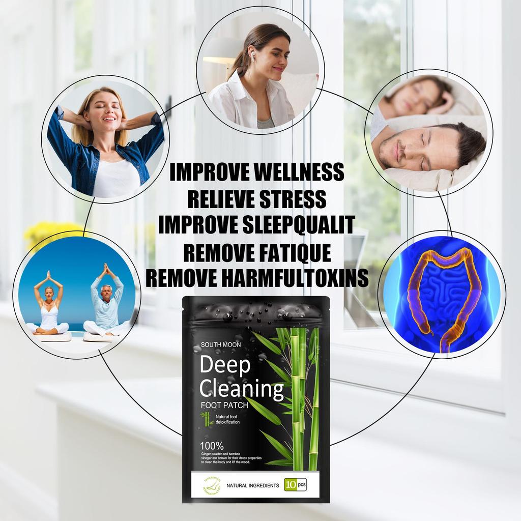 10pcs Natural Herbal Foot Patch Conditioning Relief Body Mind and Body Stress Foot Massage Sleep Aid Foot Patch