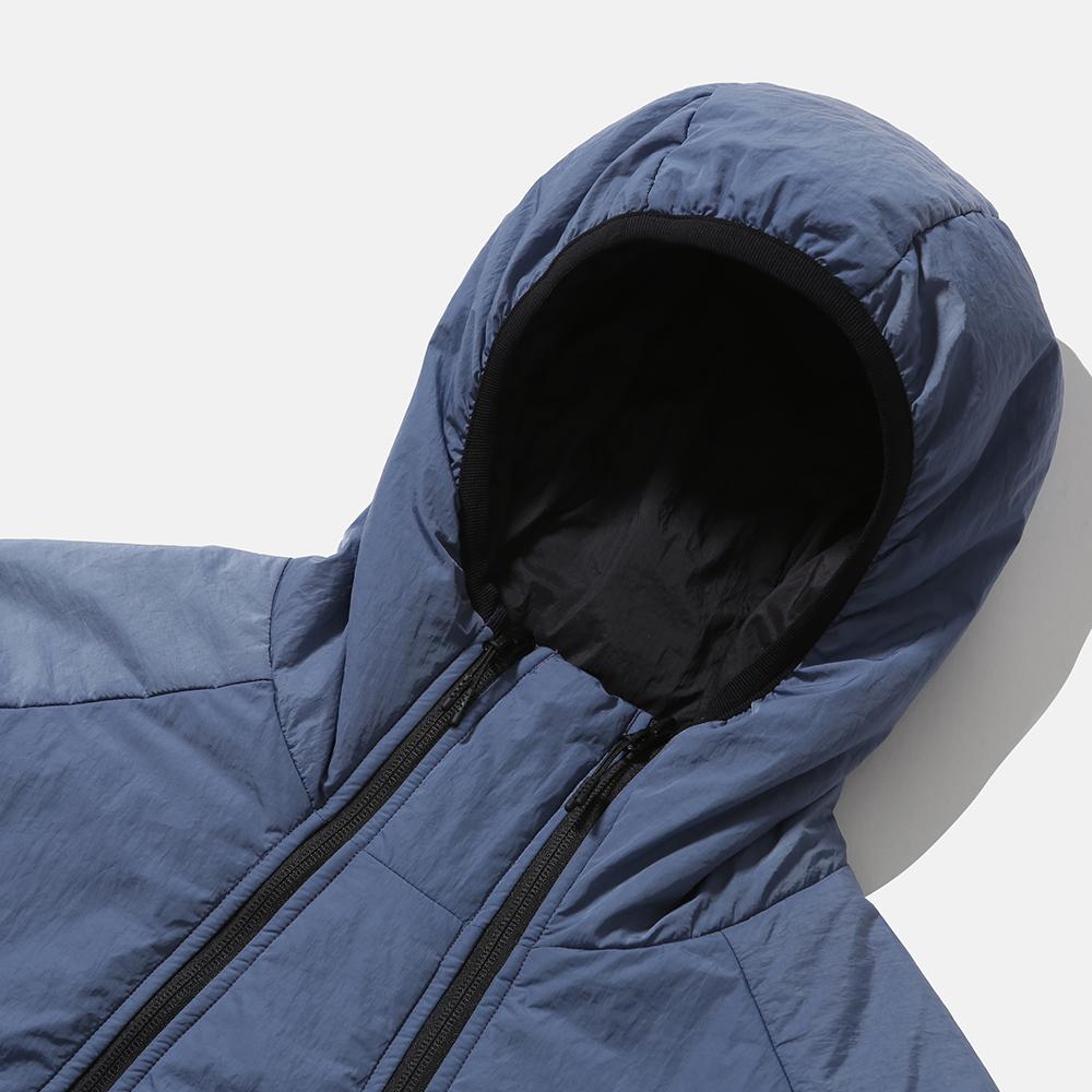 Moif [Aw25] Double-Zip Insulated Parka(Ver.2) / Steel Blue
