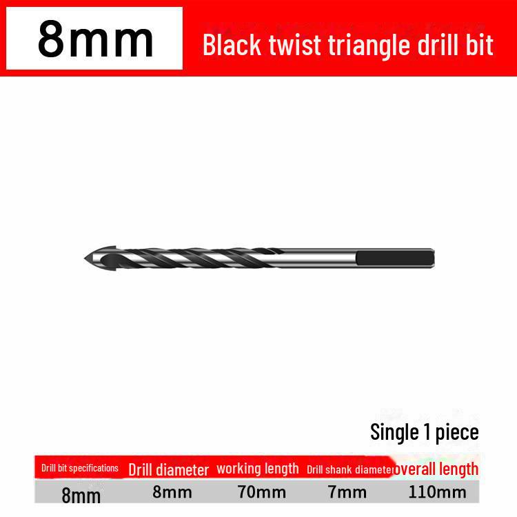 4-Edge Cross Tile & Glass Drill Bit Set for Ceramics