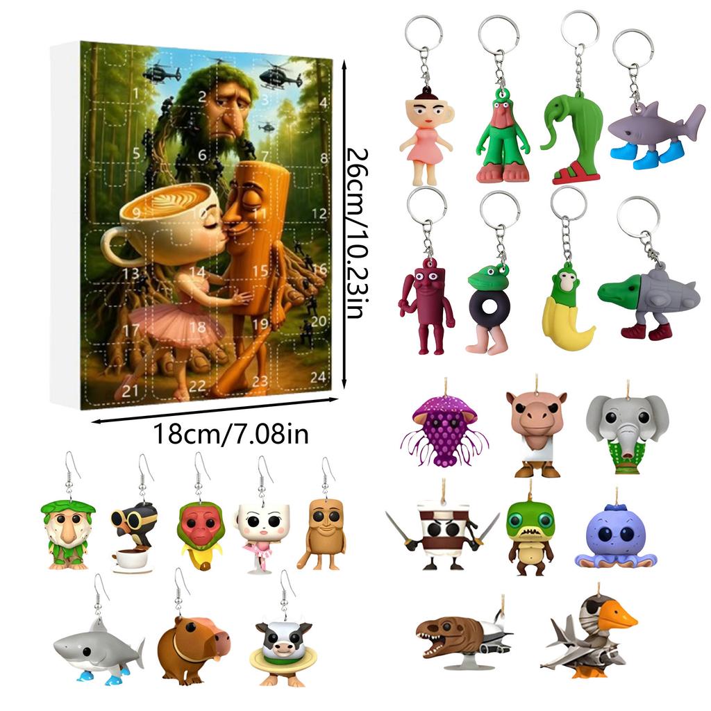 Tung Tung Tung Sahur Shan Hai Jing Blind Box Flacher Anhänger Ohrringe Accessoire Schlüsselanhänger Anhänger