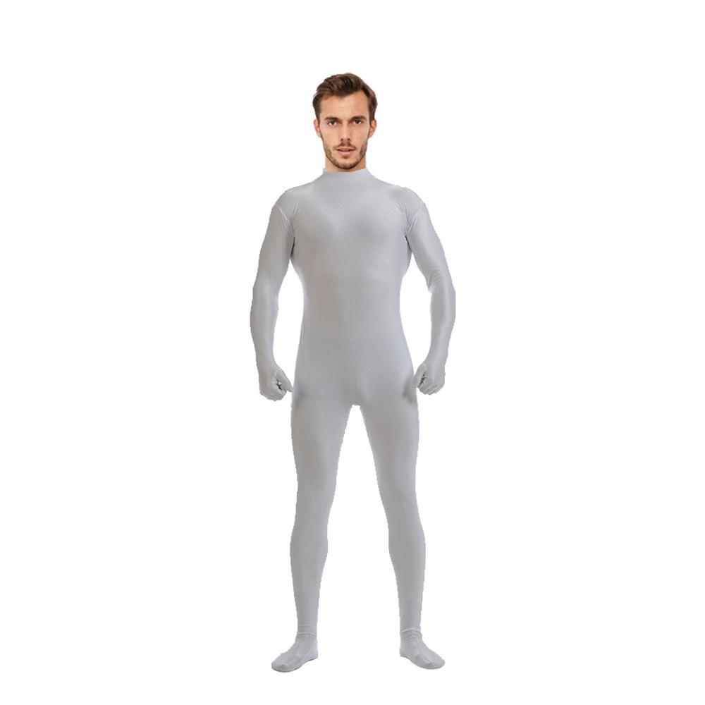 Halloween Solid Color Zentai Half-Body Suit Dancewear & Stage Performance Base Layer