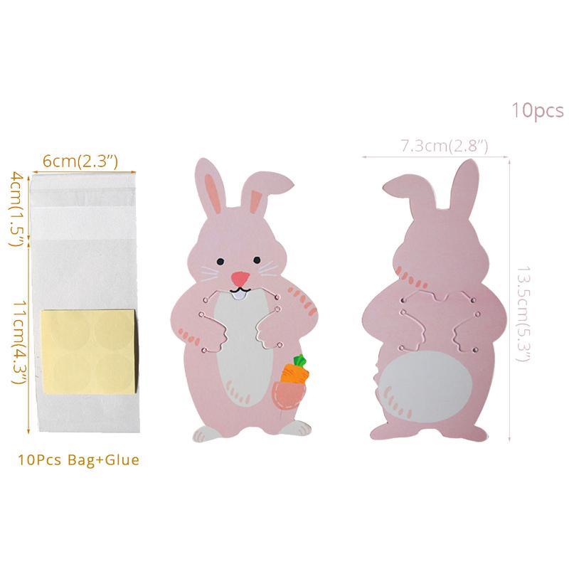 

Коробка конфет в виде розового кролика, подарочная коробка для пасхальной вечеринки, симпатичная упаковка для конфет и печенья, сумка для сладостей на Пасху, подарок на день рождения для детей as show