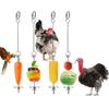 Rust-proof Chicken Veggies Skewer Adjustable Length Bird Feeder for Cage  Birds