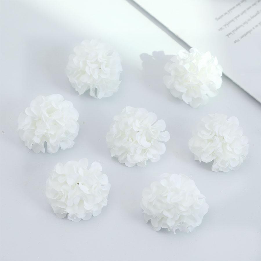 4cm Hydrangea Faux Flower Head for DIY Accessories: Clothes, Slippers, Wall Decor, Hairpins, Graduation Caps