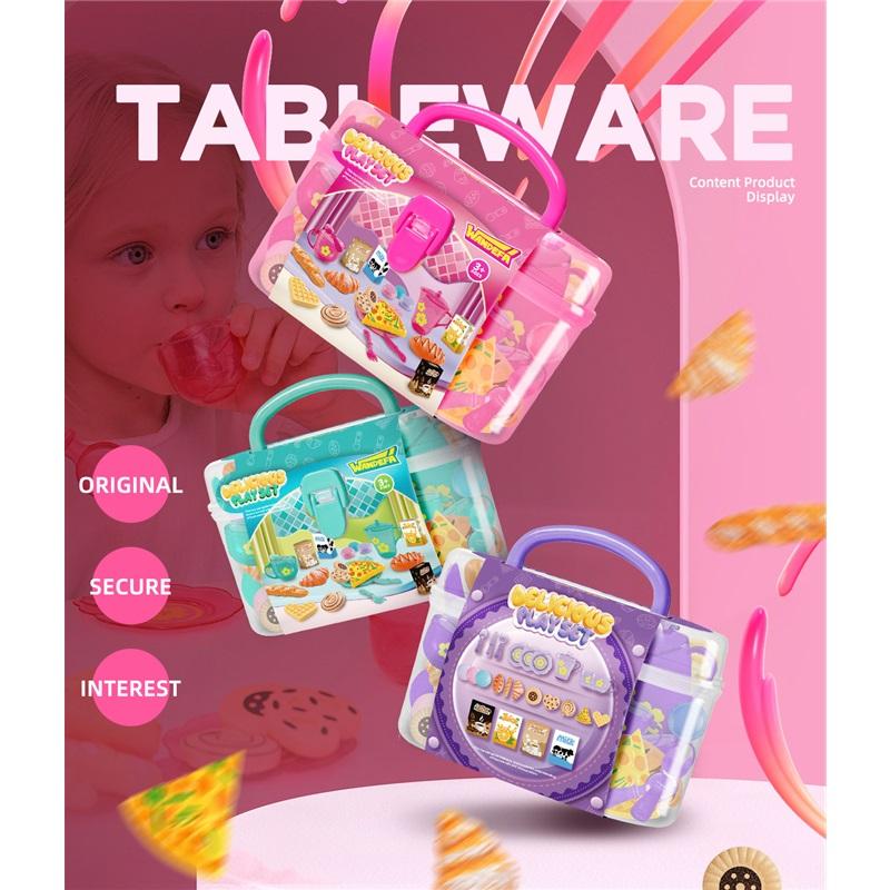 Toy Tea Set For Little Girls Tea Party Set Toys For Kids Girls Pretend Play Kitchen Food Miniature Snack Afternoon Tea Sets Toys