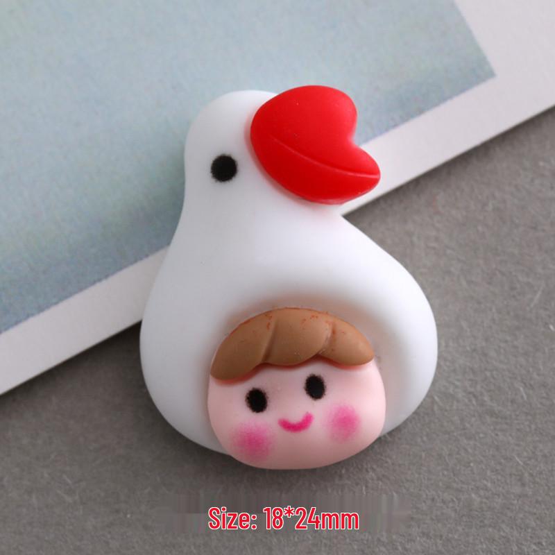 DIY Cute Cartoon Animal Resin Accessories: Hair Clips, Ties, Phone Charms