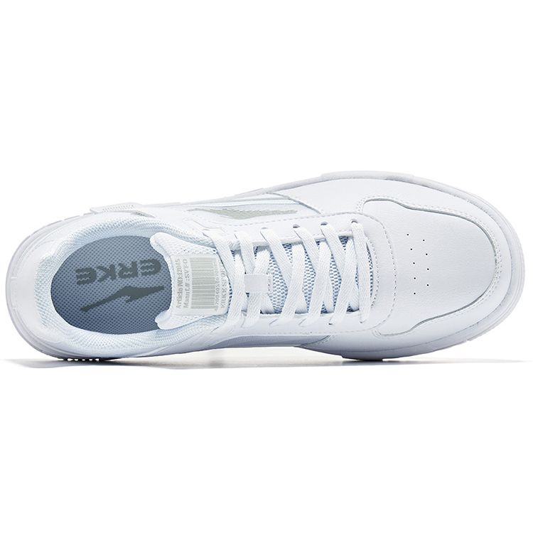 Hongxing Erke Trendy Thick Sole Casual Low Top Sneakers Men sneakers White Gray 11122201123-001