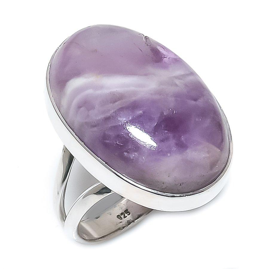 Natural Tiffany Stone Gemstone 925 Solid Sterling Silver Jewelry Ring S.7 I6D02