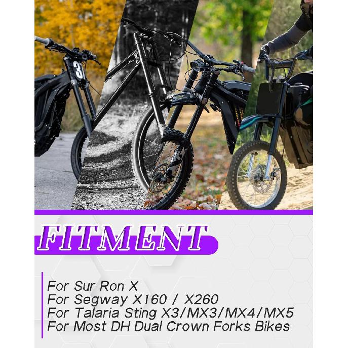 Targa in Vera Fibra di Carbonio Nome Forcella DH Targa per Sur Ron X, Talaria Sting MX3/MX4, X160/X260 Elettrica Dirt Bike o DH Bike, VIOLA ORO