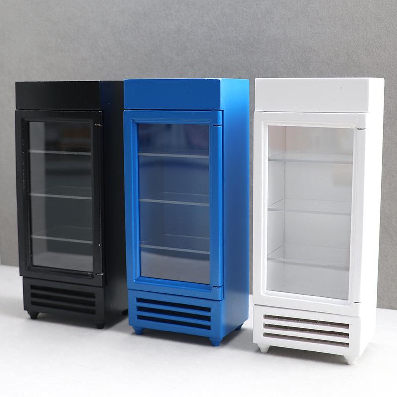Single Door Toy Refrigerator, 1/12 Scale Dollhouse Furniture for Kitchen, Dollhouse Accessories Single Door Fridge Kitchen Toy for Kids