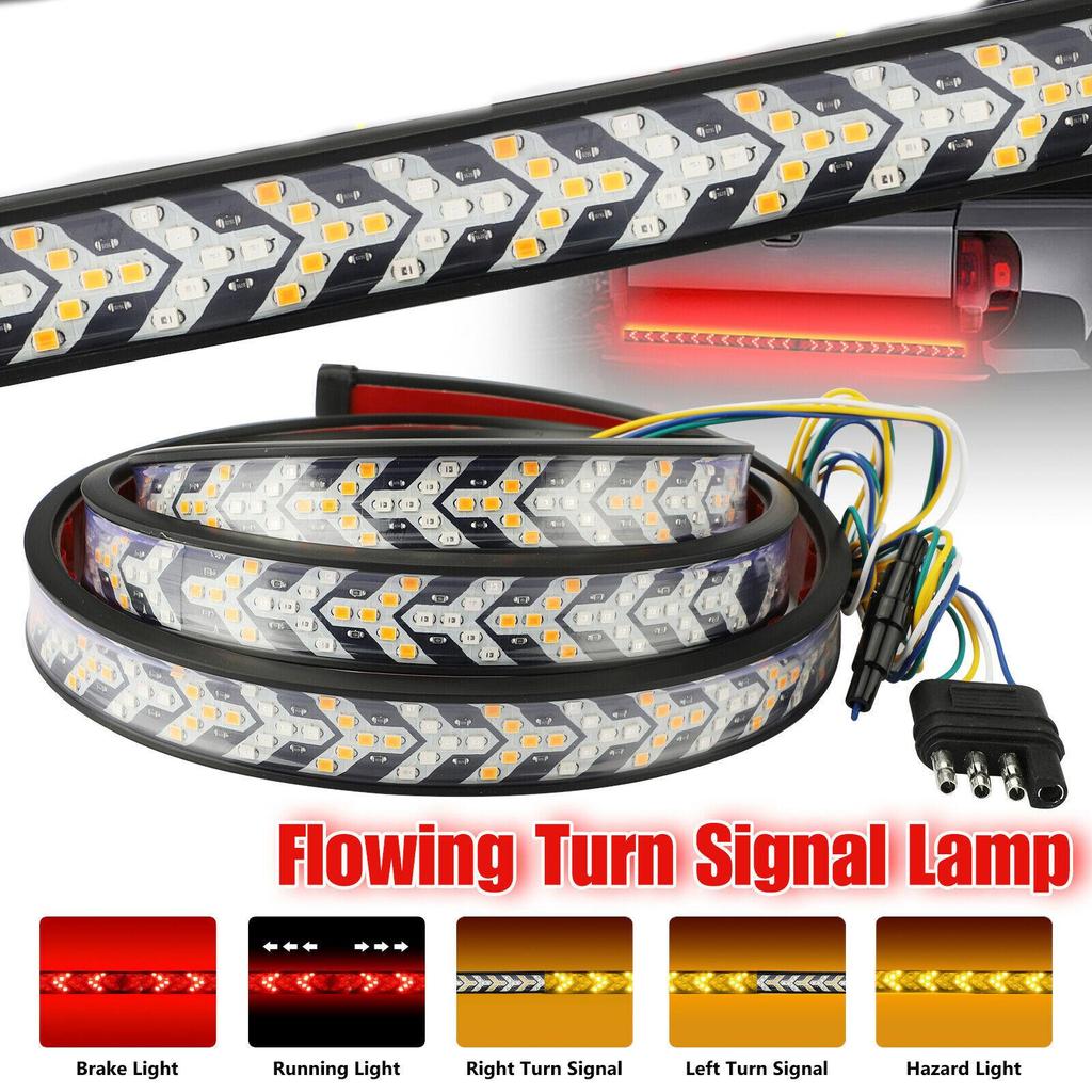 Auto LKW LED Streifen Heckklappe Lichtleiste Rückfahrbremsheck Laufendes Blinklicht Pickup Truck Hintere Dekorative Lampen