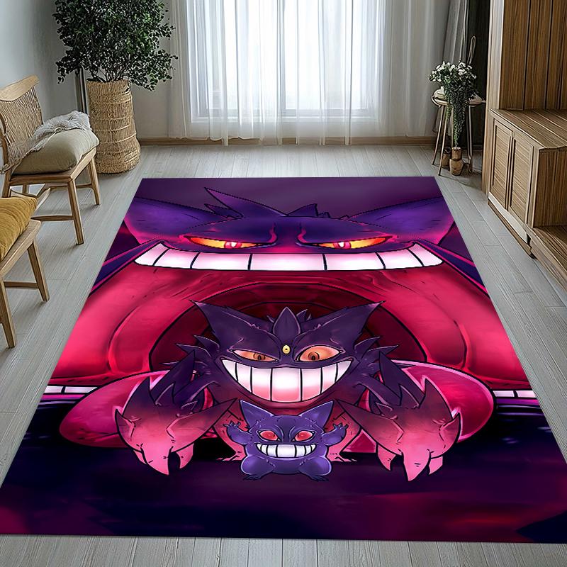 

Gengar Pokemon Cartoon Ectoplasma Living Room Non-Slip Area Rug Soft Carpet for Bedroom Kids Playroom Sofa,Home Decor Doormat 40x60cm