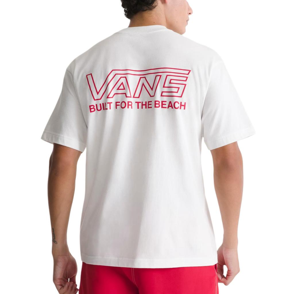 Vans Solid Color Round Neck Drop Shoulder T-Shirt Men tops VN000SR3WHT