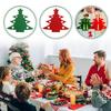 Christmas Cutlery Mat Creative Christmas Tree Design Soft Thick Felt Fordurable 12 Pieces For Home Restaurant Outdoor