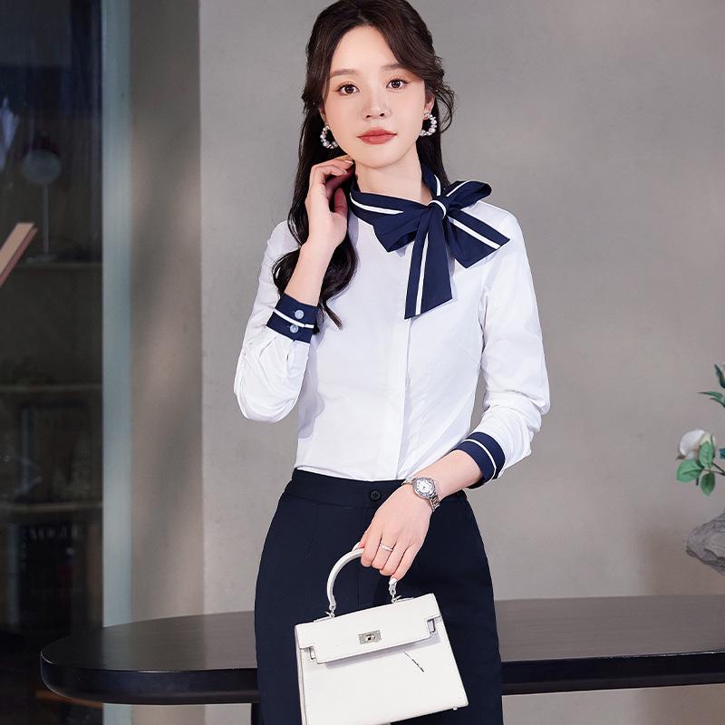 Women's Professional Workwear Set: Long & Short Sleeve Suit for Beauticians and Receptionists, High-End Spring/Autumn Style.