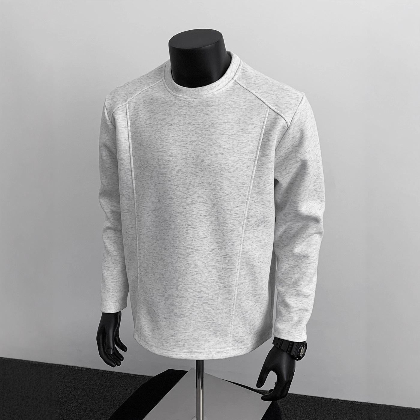 

Small Neckline Sweater Men s Everyday Wear Bottoming Shirt in Autumn Breathable Fabric Comfortable Wear Easy to Care For Practical Daily Use M белый