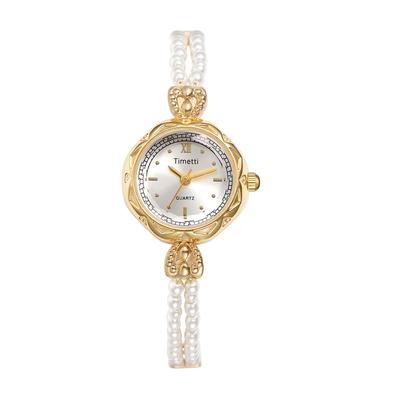 Cute Women's Pearl Bracelet Watch: Analog Display, Stylish, Waterproof Bangle Watch, Bracelet Watch, Fashion Watch for Women - Perfect Gift for
