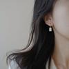 New Design Square Shell Geometry Pendant Earrings Luxury for Woman Girls Fashion Temperament Jewelry Accessories Party Gift