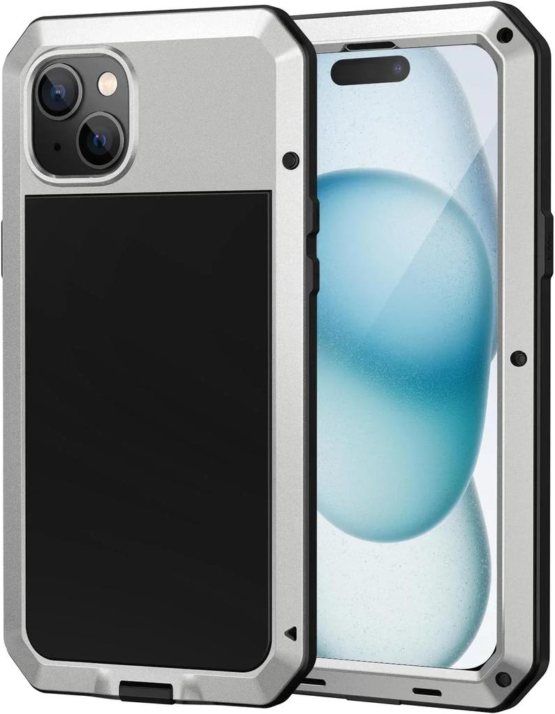 Custodia in Metallo Blindata per IPhone 17 18 Pro Air 17e 16e 16 15 14 13 12 11 Pro Max XS XR 8 7 Plus Copertura Resistente Protezione Schermo