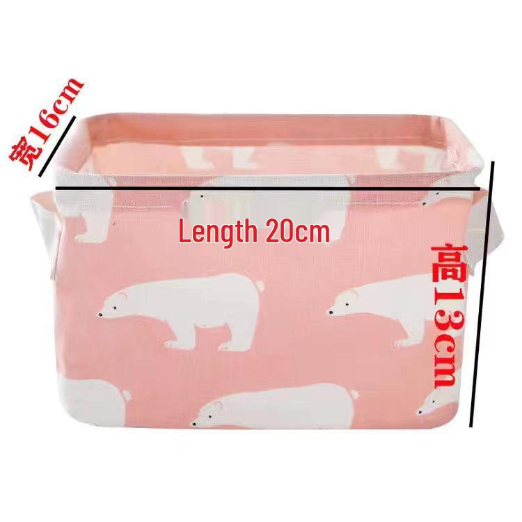 Compact Square Cotton Linen Storage Basket