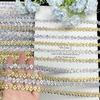 1.2cm Rhinestone Embroidered Chain Lace, Miao Ethnic Waist Decor, DIY Clothing Accessory - 9 Meters