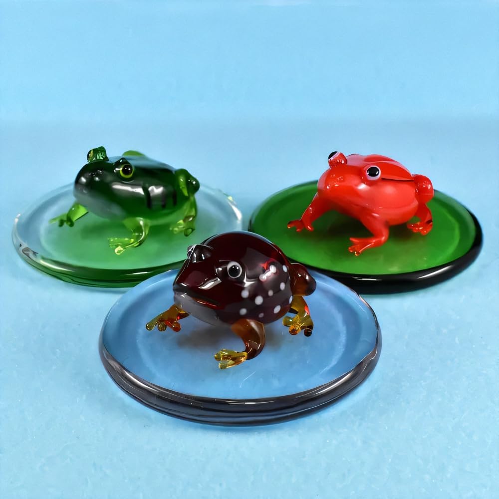 Four Cart Cute Handmade Glasswork American Frog