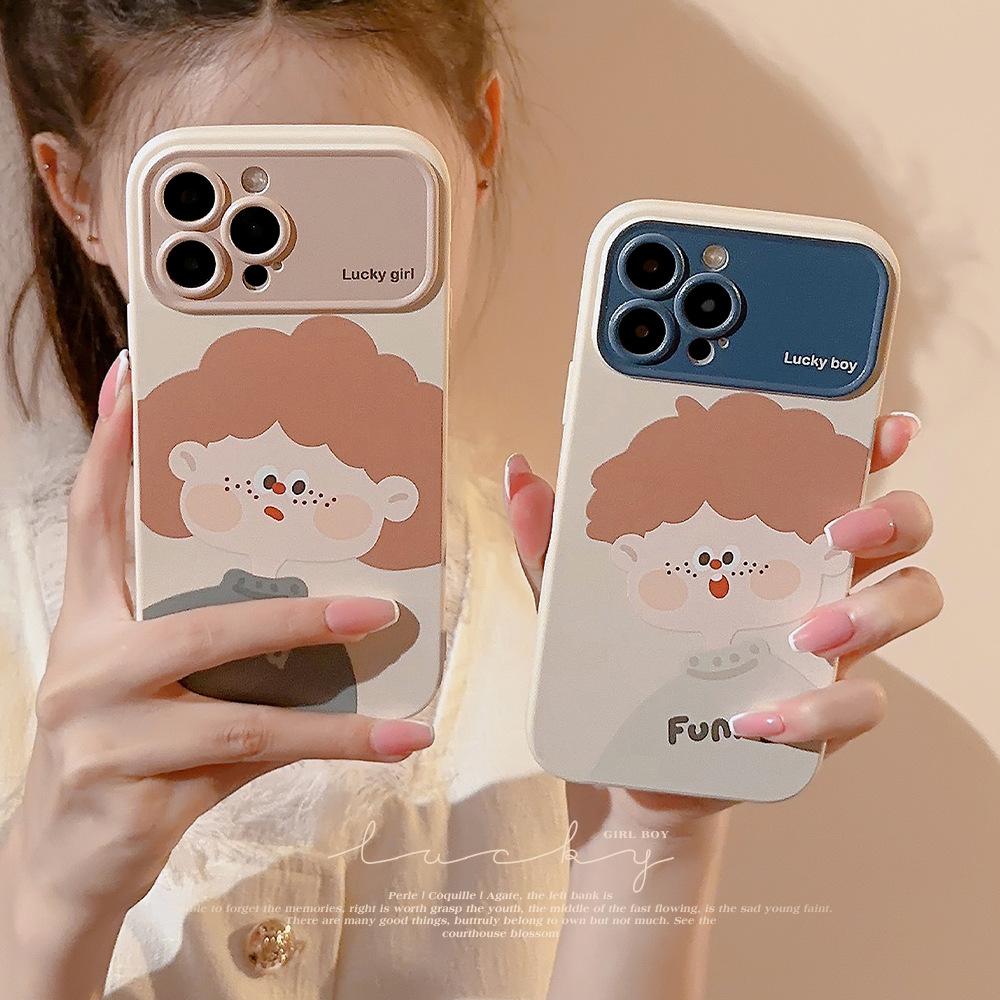 Couple Phone Case Suitable for IPhone15 Apple Phone Case 13ProMax Autumn and Winter Cartoon 14 All Inclusive 11 Soft