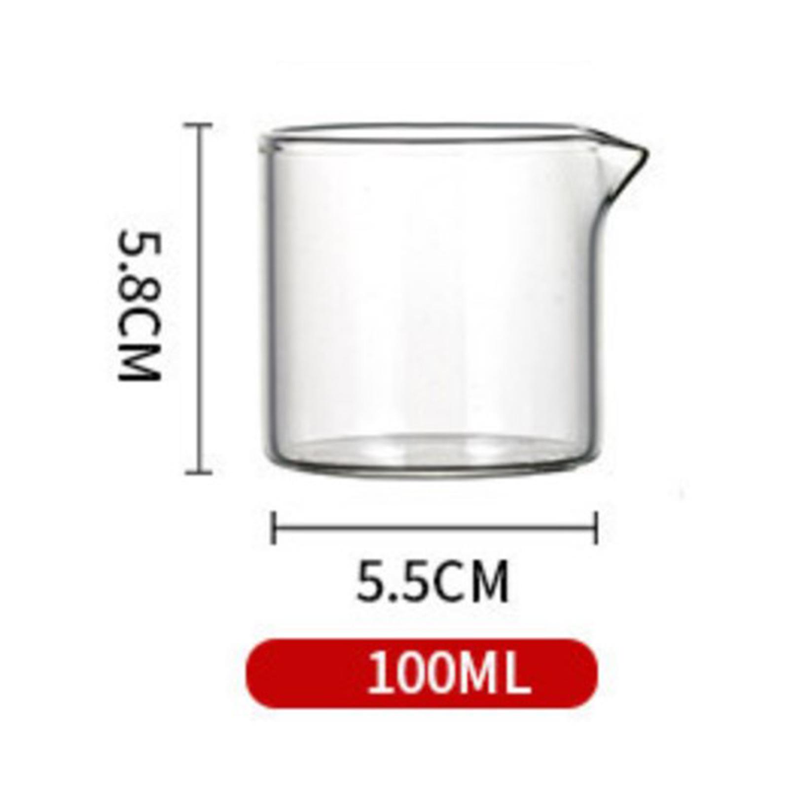 

100ml Espresso Cups Glass Mini Measuring Glass 3.4oz/100ml Kitchen Accessories Spouts Glass Cup Glass Measuring Cup Spouts