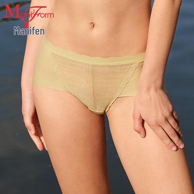Maniform Women's Mid-Waist Low-Cut Lace Briefs