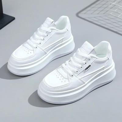 Tênis Feminino Zapatillas Mujer Branco Novos Sapatos Esportivos Casuais Da Moda Femininos Lace-up Malha Respirável Tênis Femininos Para Corrida