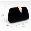 Elegante Abend-Clutch-Taschen Samt-Handtasche Handtasche mit Blatt-Schnalle Ketten-Schultertasche Cocktail-Hochzeitsfeier Abschlussball-Tasche